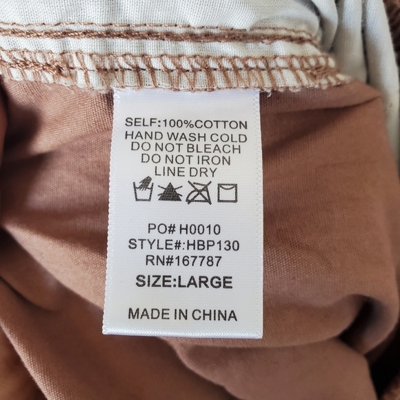 Hunter & Brown Women Cargo Multi Pocket Jogger Pull On Drawstring Pants Size L - Picture 7 of 9